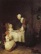 Jean Baptiste Simeon Chardin fasting prayer France oil painting artist